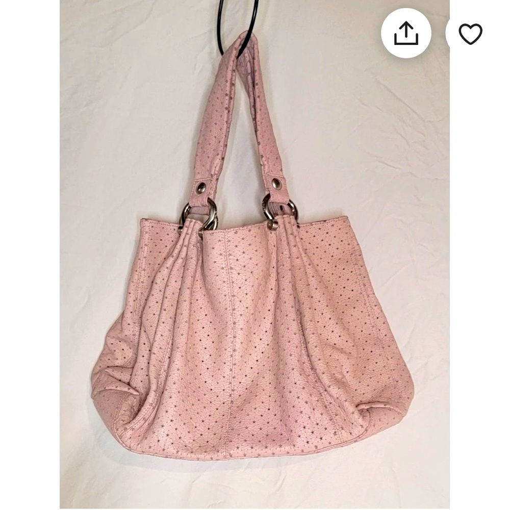Pink cut out star vintage purse butter leather